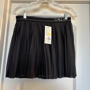 New Calia Court 15” High Rise Pleated Mesh black Skort tennis golf, size S